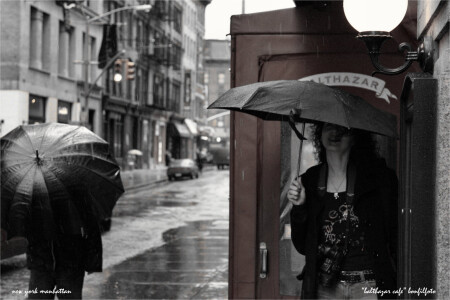 "CAFE BALTHAZAR. RAIN" NEW YORK
