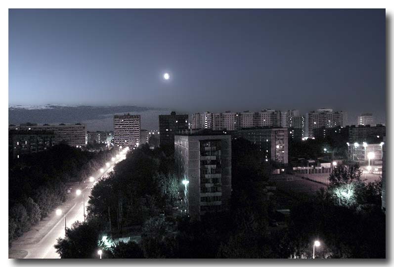 Огни спящей Москвы