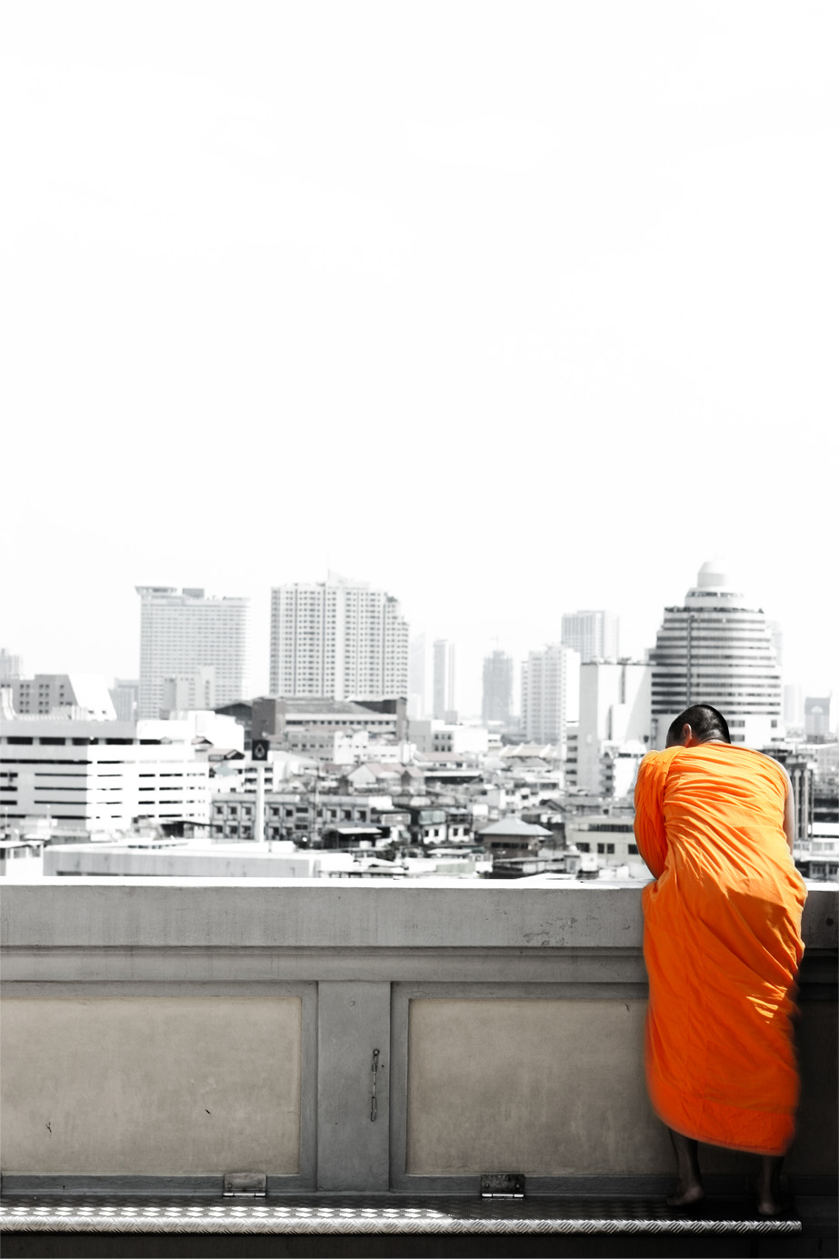 Bangkok. Morning. Monk's view