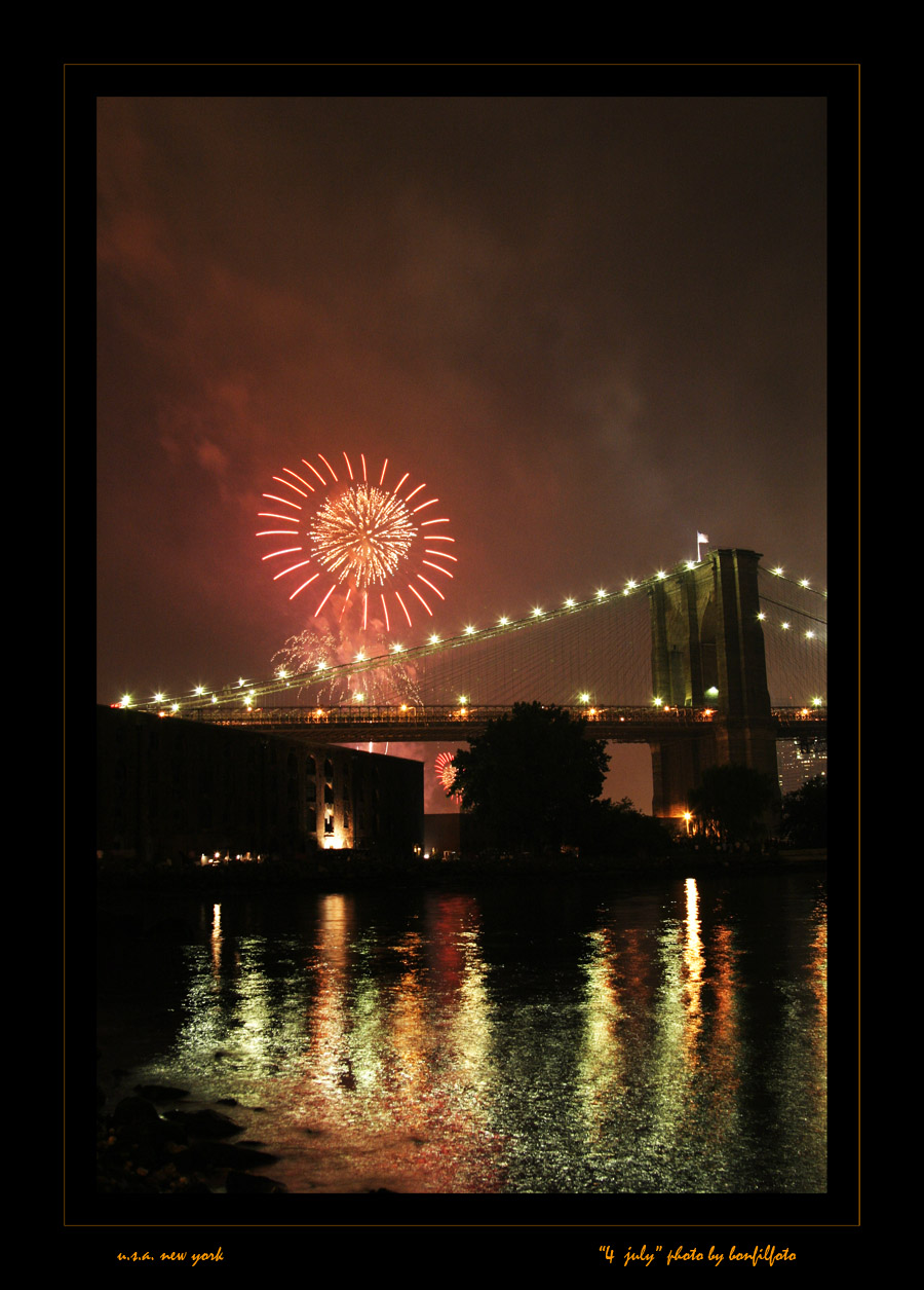 &quot;BROOKLYN BRIDGE, 4JULY&quot; NEW YORK