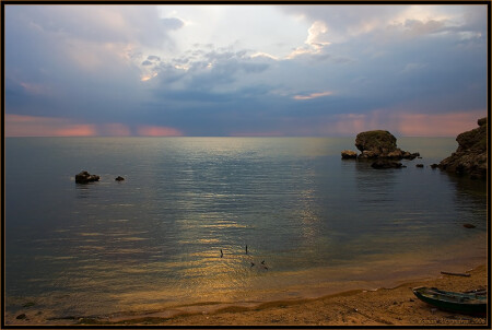 Море, закат...