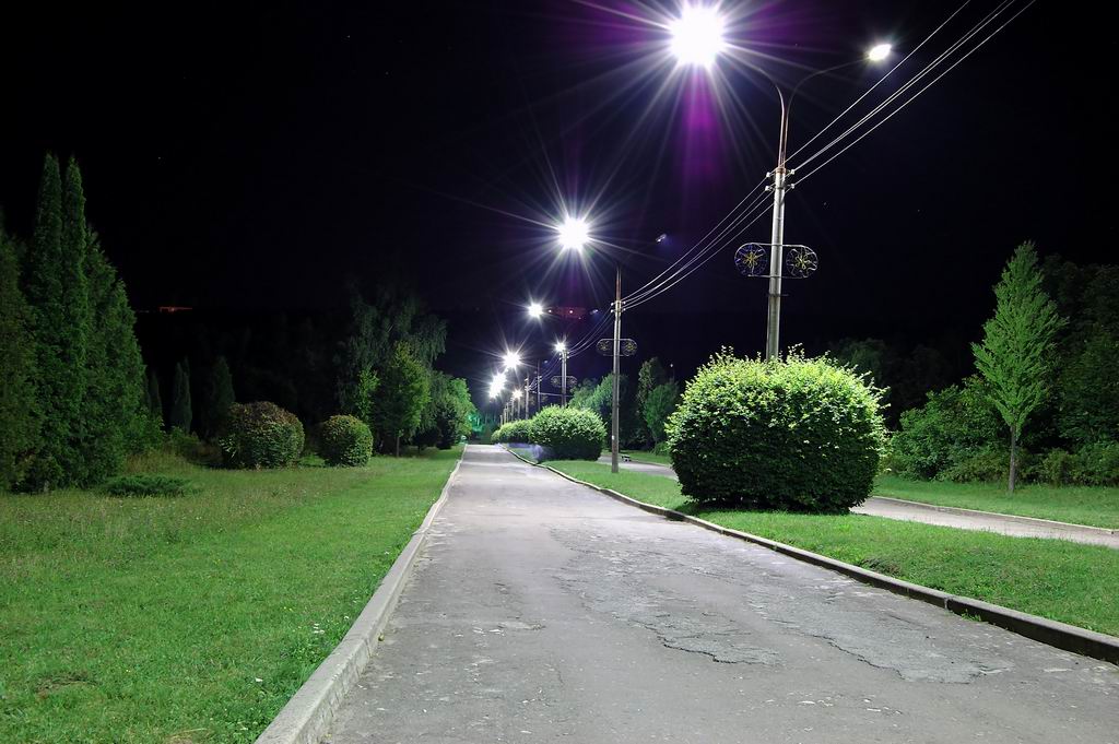 В спящем парке.