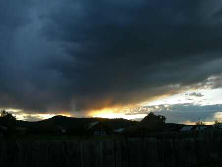 Закат.Гроза.