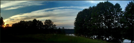 закат на Черном озере 