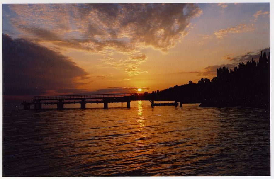 закат на море