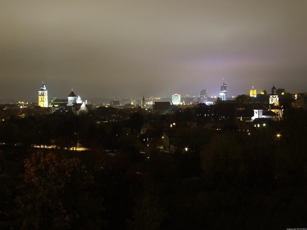 Nochnoj, pasmurnij Vilnius