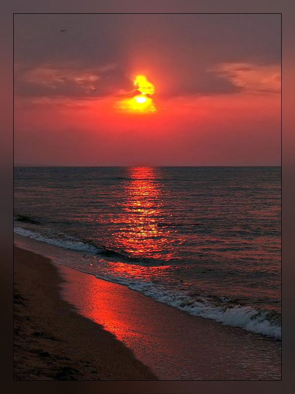 Закат на Азовском море.