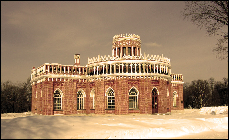 Царицыно зимнее (сепия)