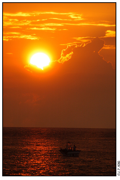 Sunset of Jeju island