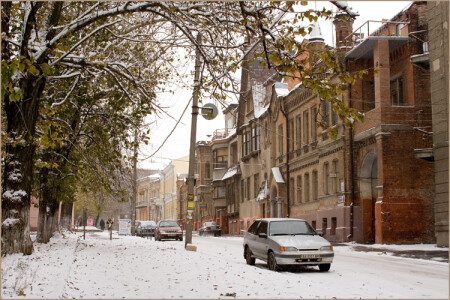 Город в снегу