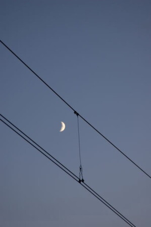 месяц в проводах