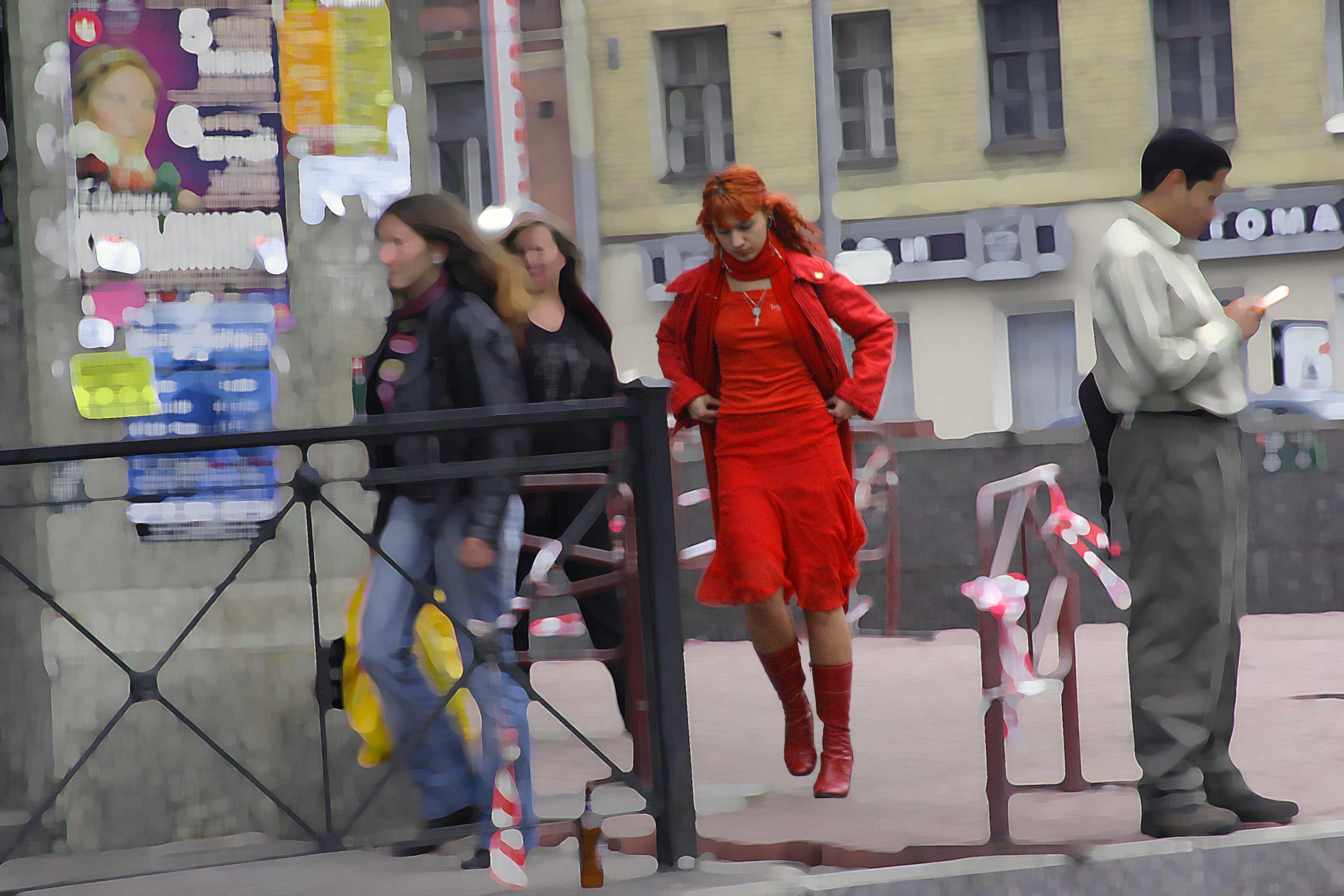 Lady in red