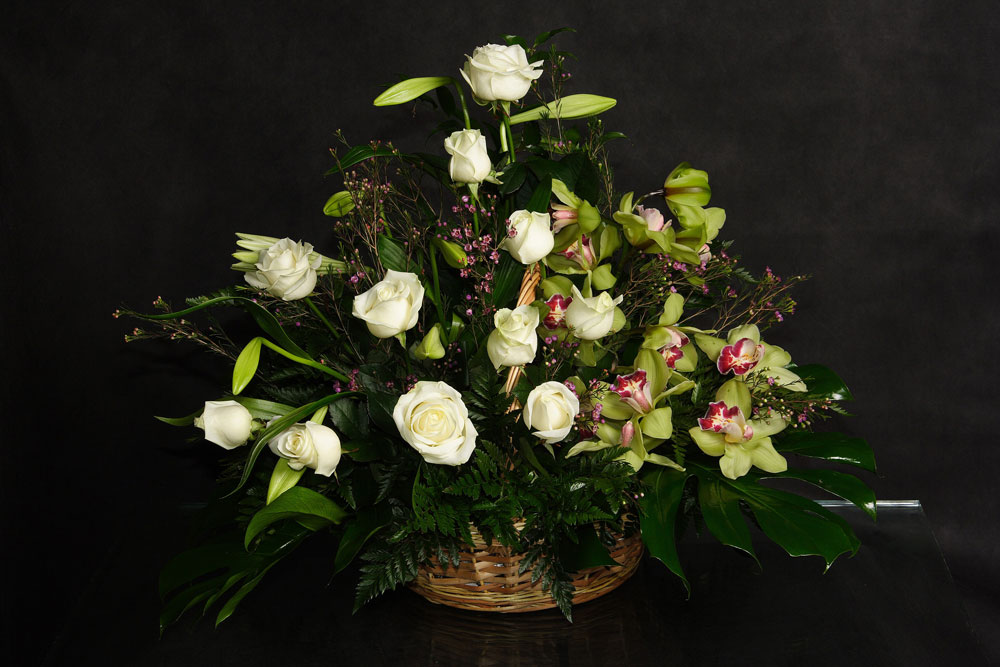 Flowers in black