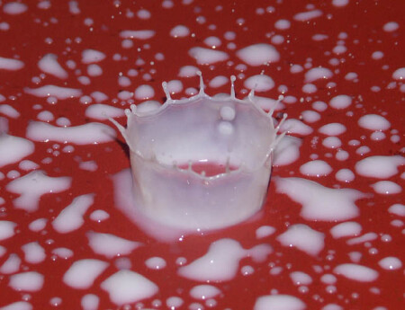 Брызги молочной капли