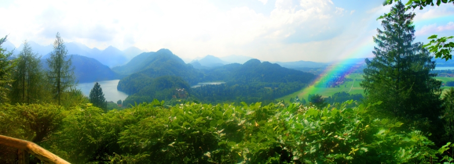 Панорама с видом на замок Хоэшвангау