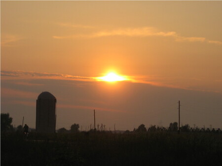 Закат в деревне