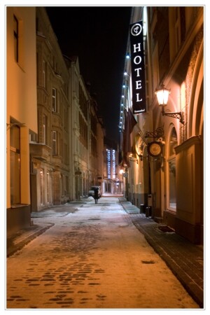 рижские улочки холодной зимой