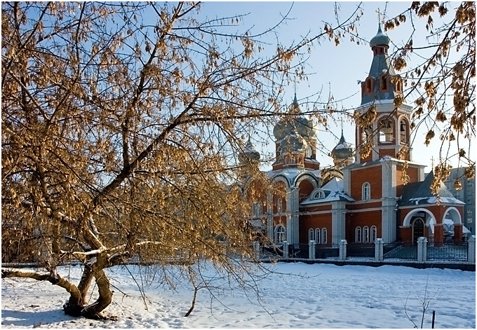Пейзаж с церковью