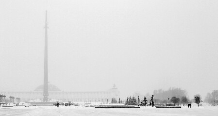 Снег в городе