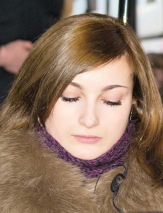 Девушка в автобусе