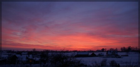 красное небо