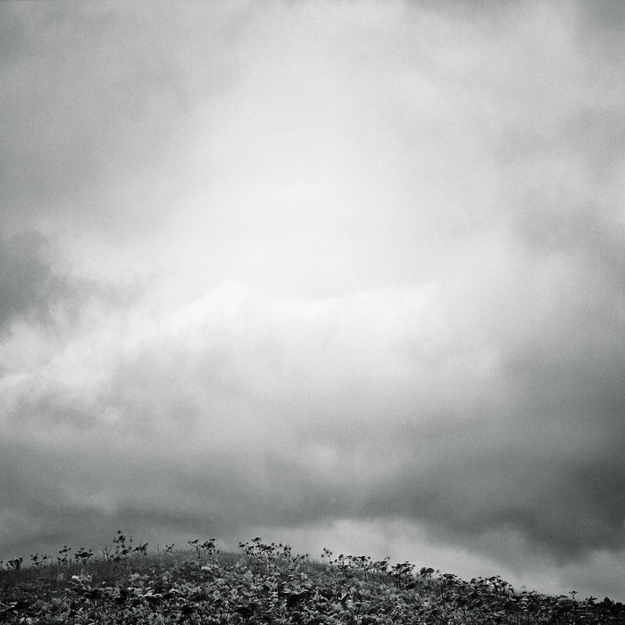 under heavy cloud