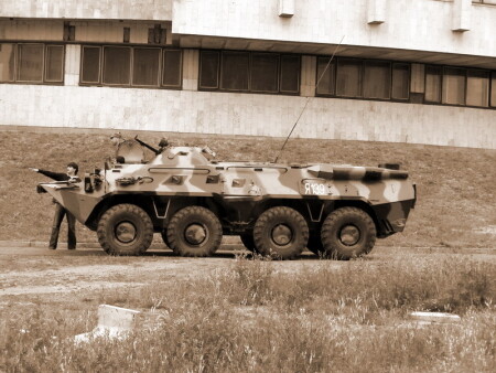 заблудился БТР