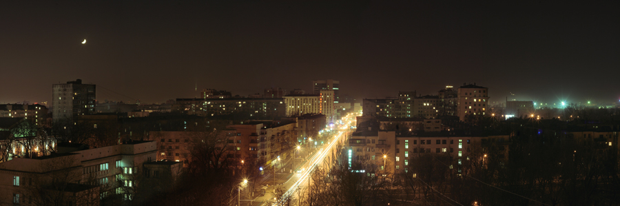 панорама с луной