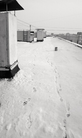 про следы на крыше