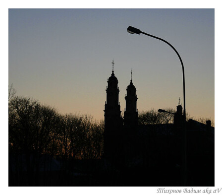 силуэт старого города