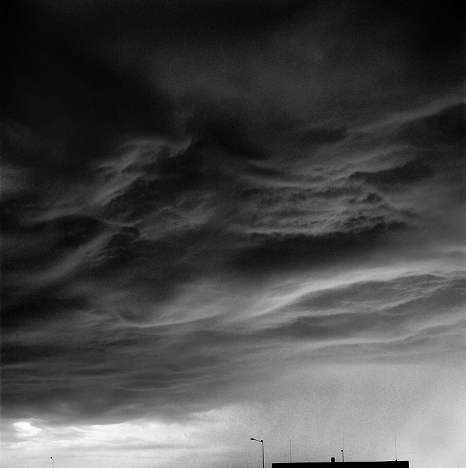 city and a storm