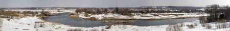Вид на Москву-реку от Лужецкого монастыря в Можайске