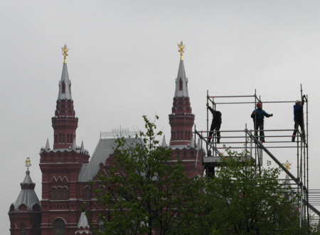 В небе над Красной площадью