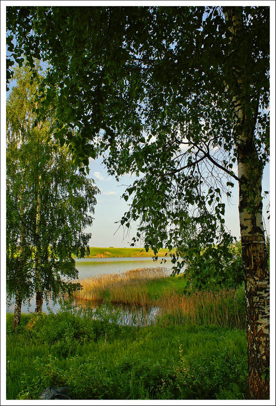 На реке.