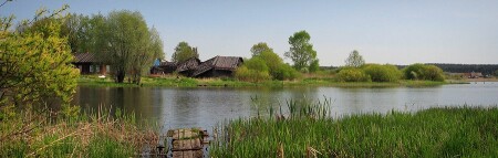 Пейзаж с кладками