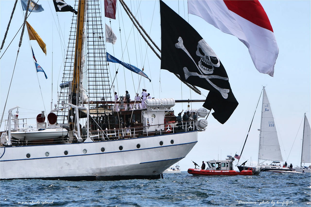 &quot;ВСТРЕЧА ПОГРАНИЧНИКАМИ БРИГАНТИНЫ &quot;DEWARUCI&quot; ШТАТ РОД АЙЛЭНД, БЛИЖЕ К ДЖЕЙМСТАУНУ