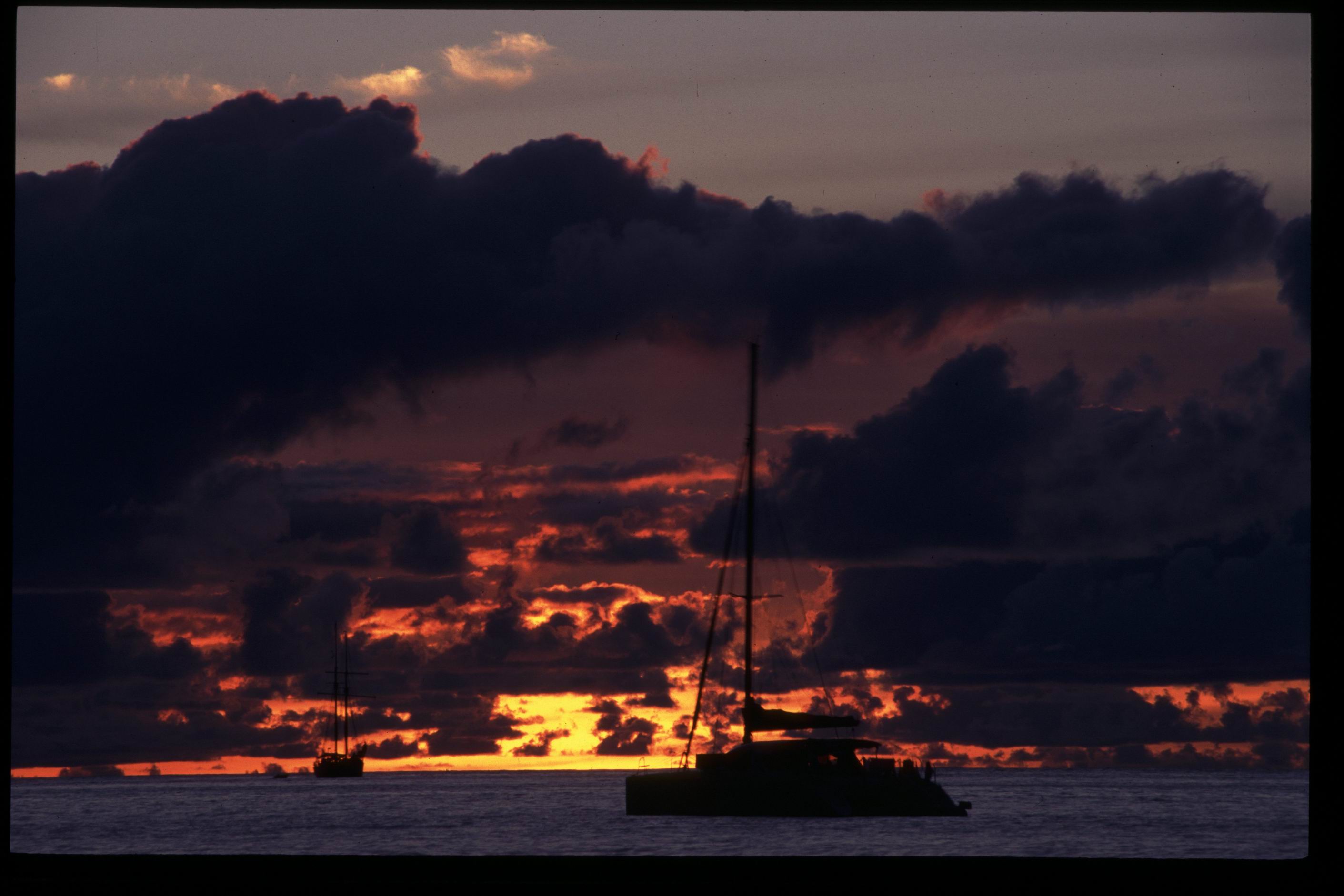 Sunset boats