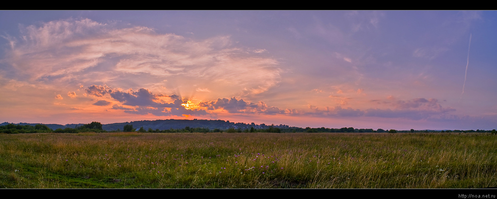 Закатная HDRi панорама