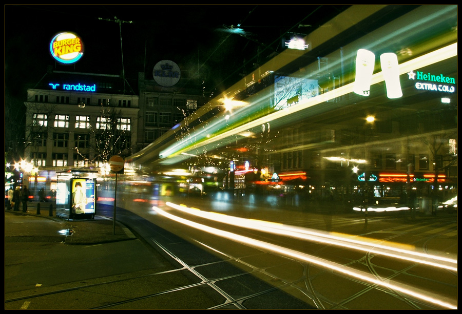 Tram op Leidseplein...