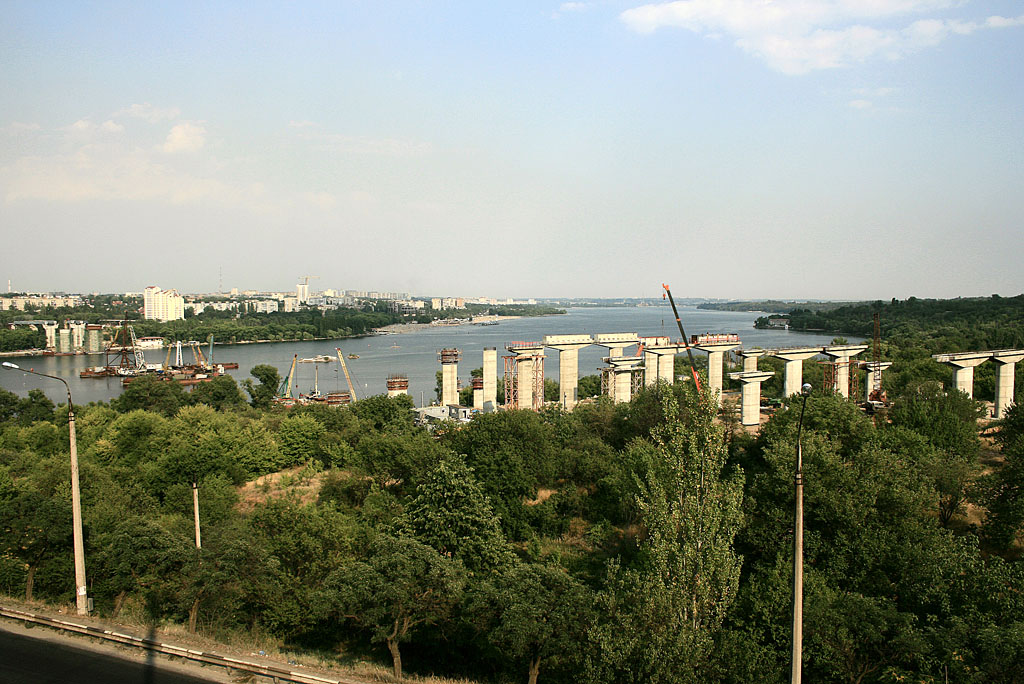  из окна поезда № Мост через Днепр
