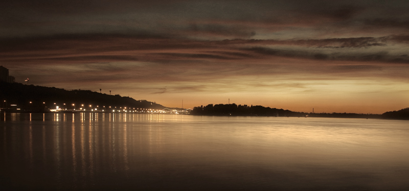 Twilight Landscape with water.