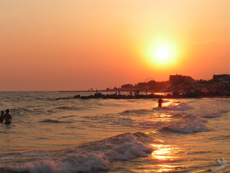 Закат на море