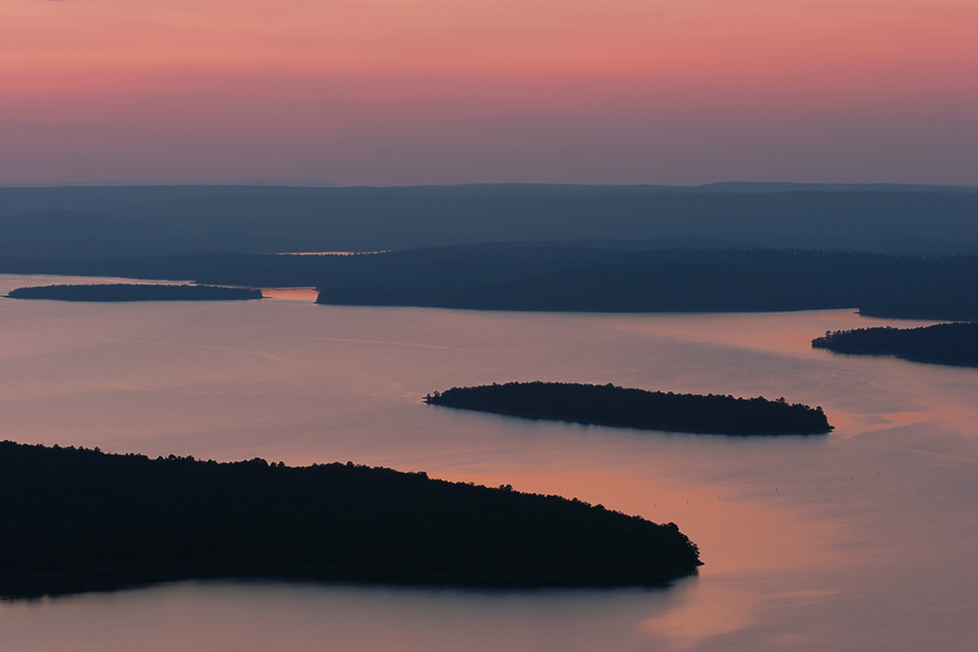 Sunset over Arkansas River