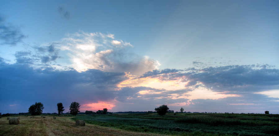 Закат на островах нижней Волги (HDR, диарама)