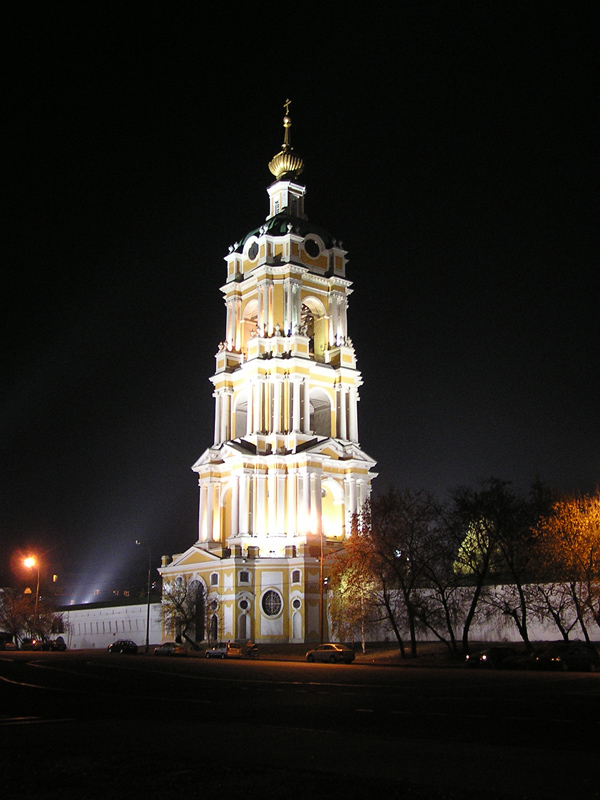 Новоспасский монастырь. Ночная подсветка