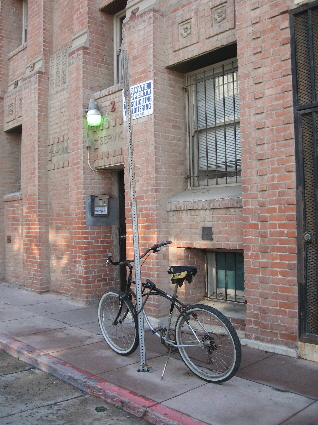 Lonley bike near the old building.