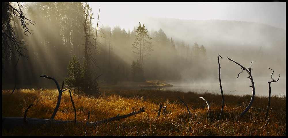 Утро на Twin Lakes, Yellowstone
