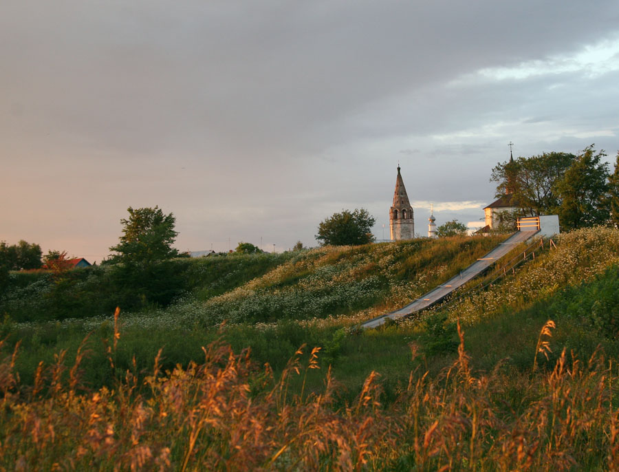 На закате