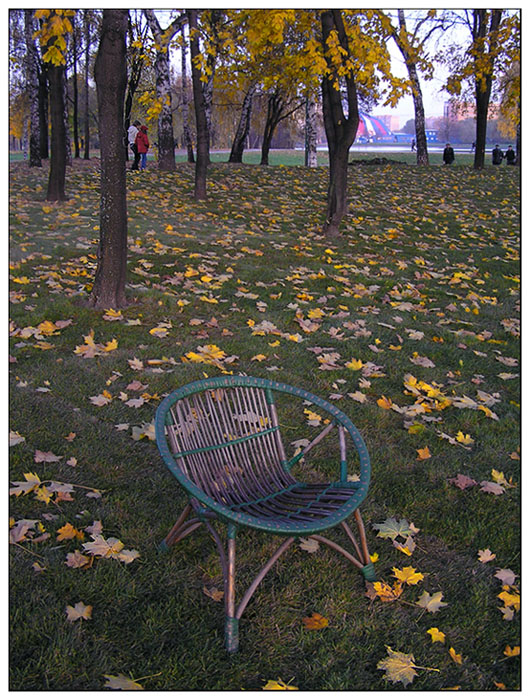 В осеннем парке.