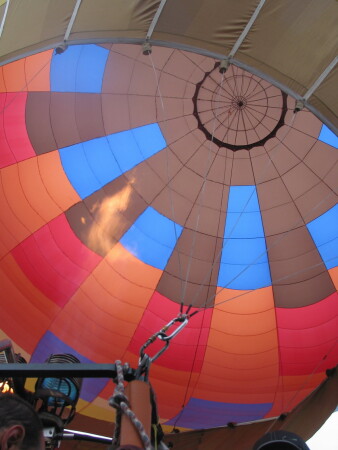 Тепловой аэростат изнутри